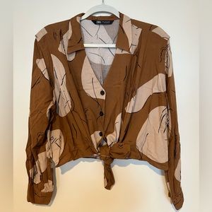 Zara Cropped Button Down